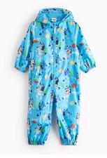 Boys Bluey Character Print Blue Puddlesuit - lightweight ( 1 - 6 years )
