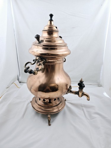 Antique large copper samovar - antique,