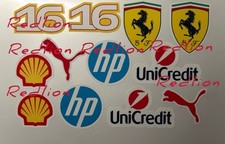 Charles Leclerc F1 16 Ferrari & Sponsor Stickers Vinyl  Printed & Cut x phone,pc