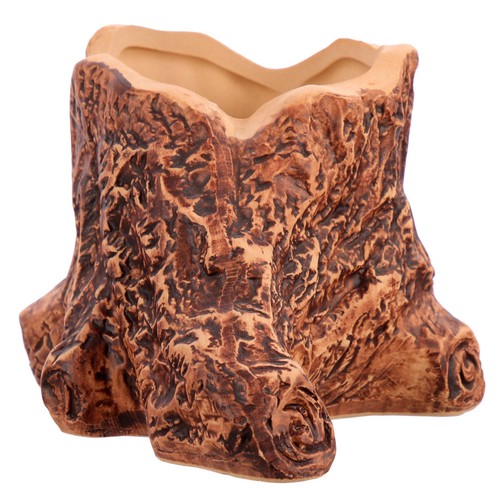 Light brown ceramic plant - brown,