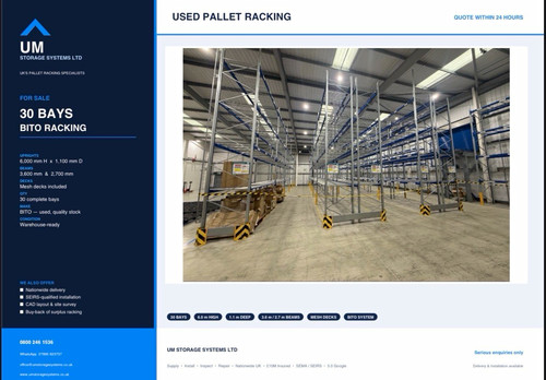 Bito warehouse pallet - warehouse, racking