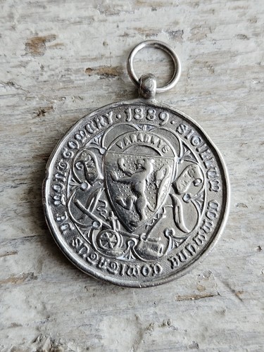Antique silver ham 1889 - antique,