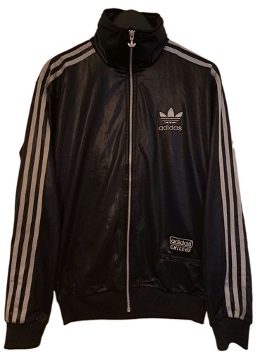 Adidas track jacket - med, black