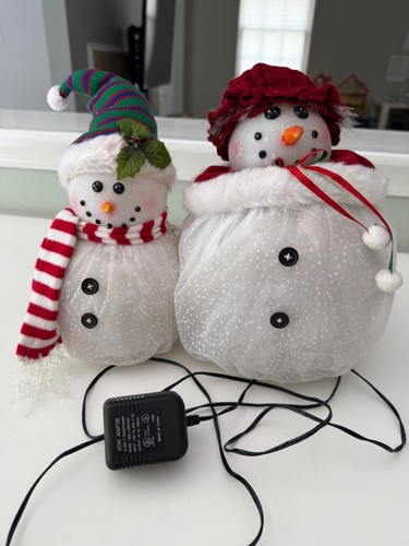 Fiber optic snowmen holiday - fiber,