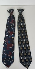2 Vintage Clip On Ties KETCH &