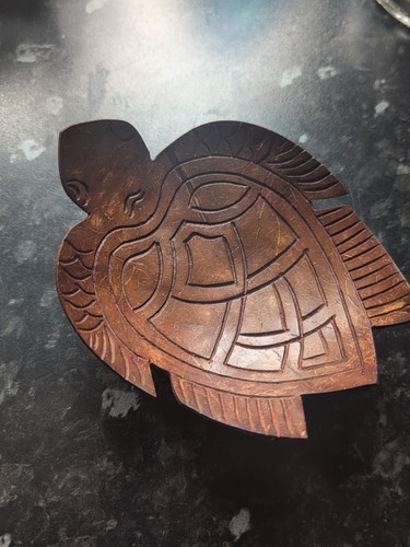 Trinket dish carved coconut - trinket,