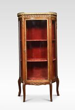 Walnut Bow Fronted Display Cabinet | Marble Top & Ormolu Mounts | French Style