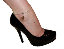 Sexy Euro Anklet Ankle Chain Jewellery Keyring Keyholder Mistress Cuckold Sissy