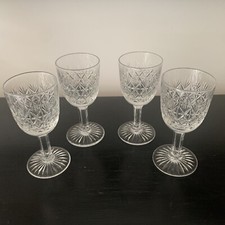 Thomas Webb Crystal ‘WELLINGTON’  4 X Sherry glasses