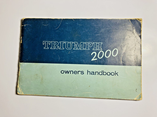 Triumph 2000 owners manual - triumph,