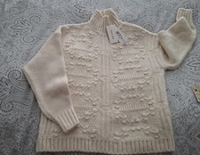 Beautiful Cream / Ecru M&S Per Una Knitted Sweater Jumper Fits 14-16 BNWT