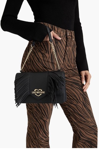 Love moschino black fringed - love,