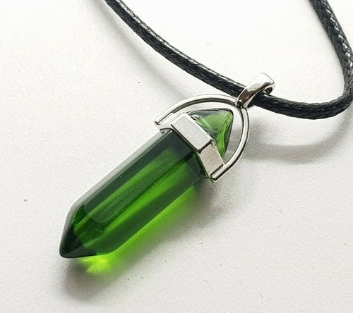 Emerald necklace pendant green - necklace,