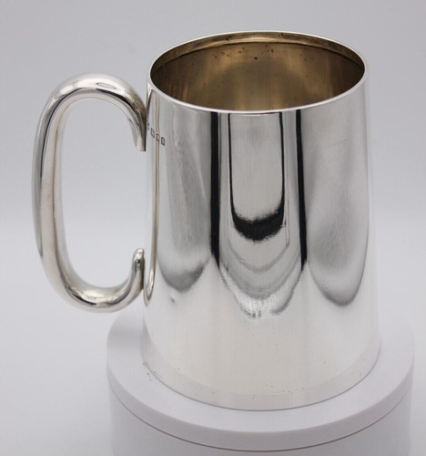 Sterling silver pint tankard - sterling,