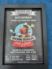 Hardys & Hansons Rocking Rudolph Real Ale Framed Picture 