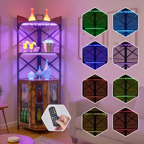 Corner wine bar cabinet - bar,