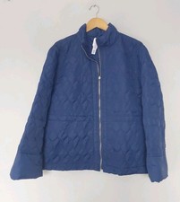 New Marlawynne Womens Jacket Size Small 8/10 Blue Reversable Lightweight QVC.