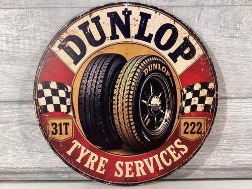 Dunlop tyre services wooden - tyre,