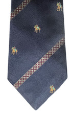 Vintage silk tie horse racing