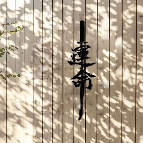 Metal japanese sword wall - metal, art