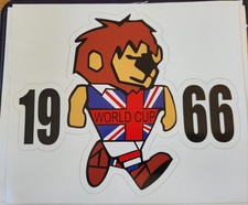 World Cup Willie 1966 Englad Mascot Vinyl Sticker Large Size.
