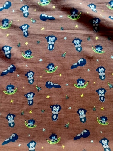 Metres monkey brushed cotton - monkey,