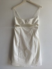 BN ZARA White Cut Out Backless Mini Dress Size XL (12-14)
