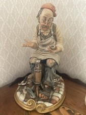 Vintage Capodimonte Signed ‘Grazzi’ THE COBBLER 9.5” High