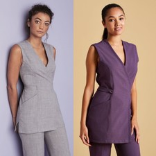 Beauty Tunic Linen Dress Hairdressing Spa Massage Therapist Health Nail Salon