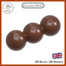 CW12126 – Chocolate World – Double Bar with 3 Spheres Polycarbonate Mould