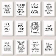 Bathroom Prints Quotes Toilet