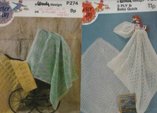 2 Vintage Peter Pan Knit/Crochet Patterns  Blankets & Shawls (274 1 Knit 1 Croch