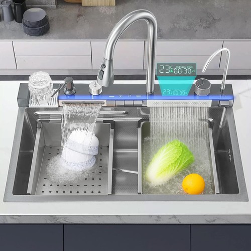 Inset kitchen led sink - led, set