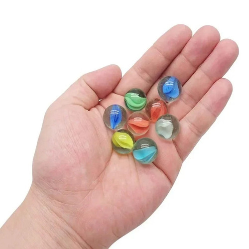 100 coloured glass marbles - 100-,