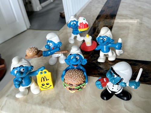 Mcdonalds 1996 smurfs happy - smurfs,,