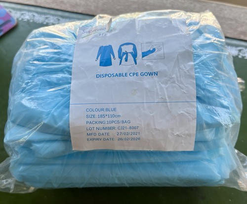 Ppe cpe disposable gowns - disposable, pack