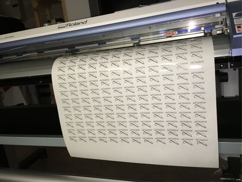 Sticker labels cad - cut, logo