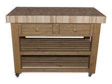 Butchers Block island, kitchen Island (trolly) beech with optional castors