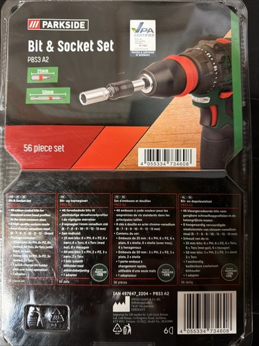 Parkside socket and bit - bit, set