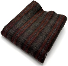 Brown Red Wool Fabric Check