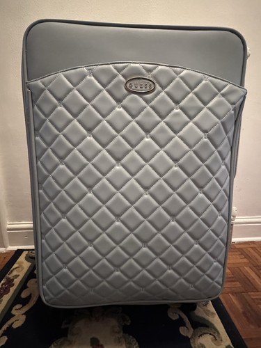 Baby blue guess large suitcase - large,