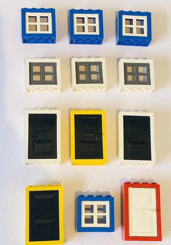Lego windows doors house