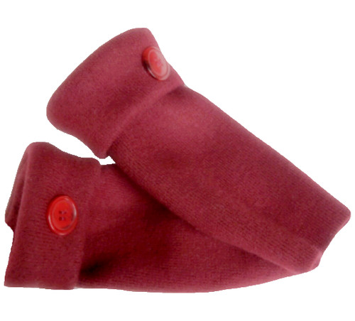 Fingerless gloves red dark - gloves,