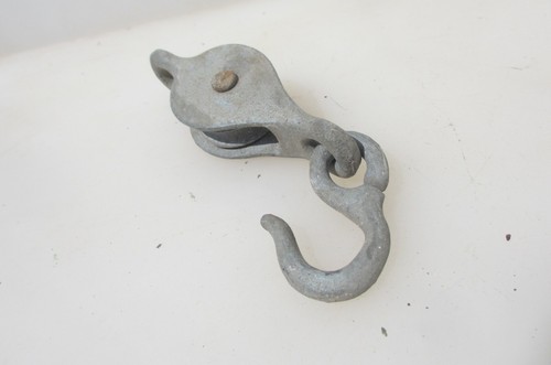 Vintage steel pulley wheel - vintage,