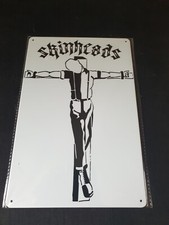 Skinhead man cross metal - skinhead, on