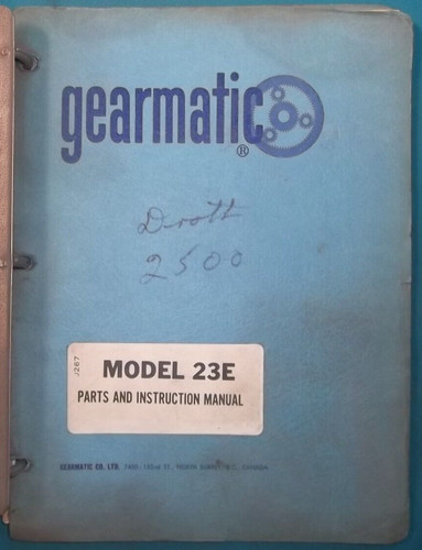 Gearmatic 23e hydraulic winch - hydraulic,