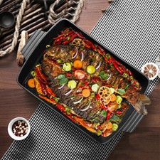 Non-Stick Cast Iron Reversible Griddle Grill Pan BBQ Hob Cooking Roasting Tray