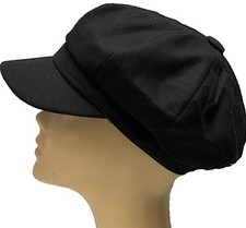 Womens Black Bakerboy Hat