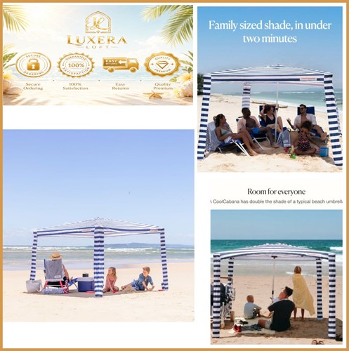 Beach shade tent - 50+, navy