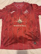 SWANSEA CITY AWAY SHIRT SIGNED